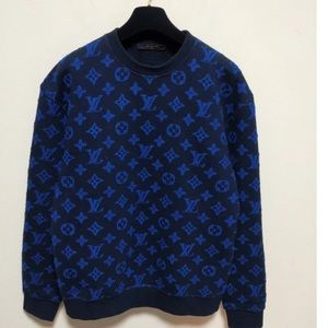 Louis Vuitton Monogram Jacquard Sweater in Blue